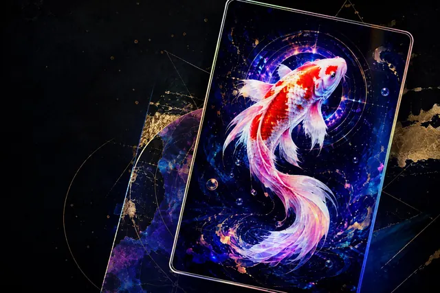 Holo Card Studio 项目封面:虹彩锦鲤全息卡牌
